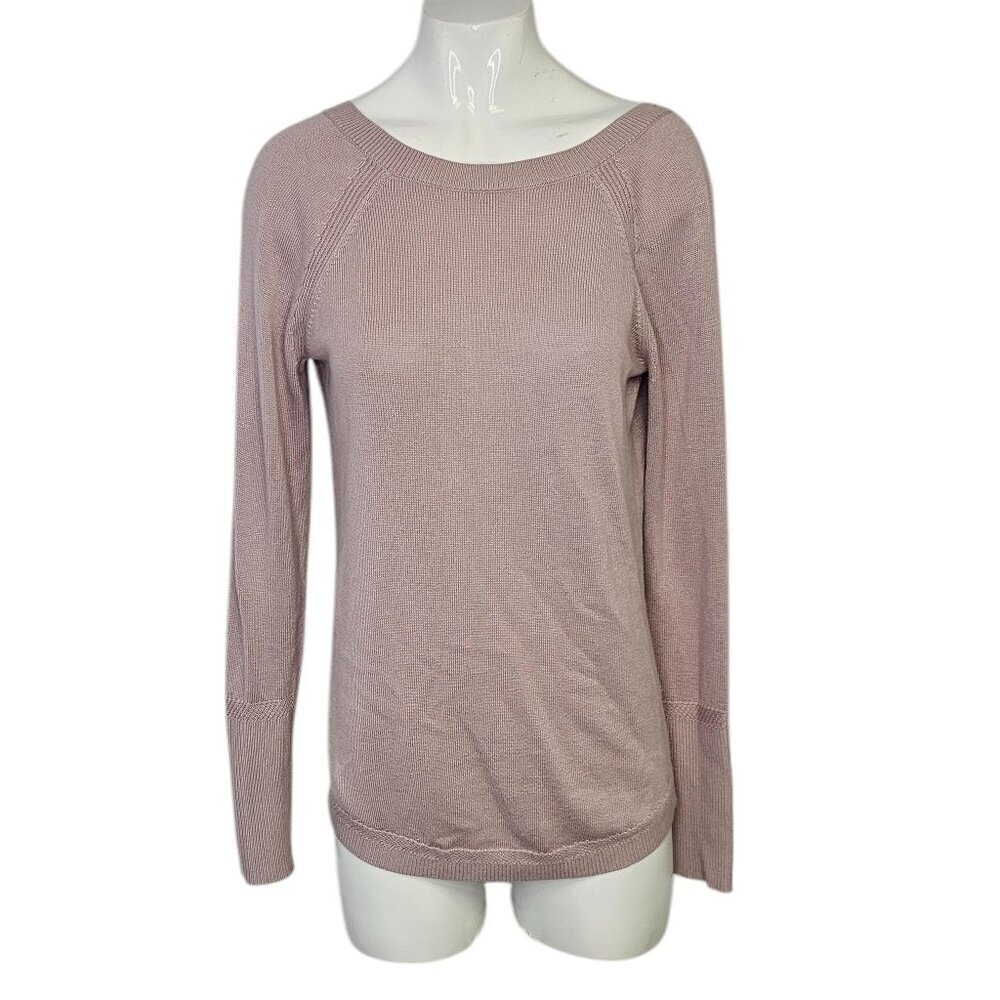 Lululemon Unity Drop Back Sweater, Blush, Cashlu, Knit, Slim Fit Pullover